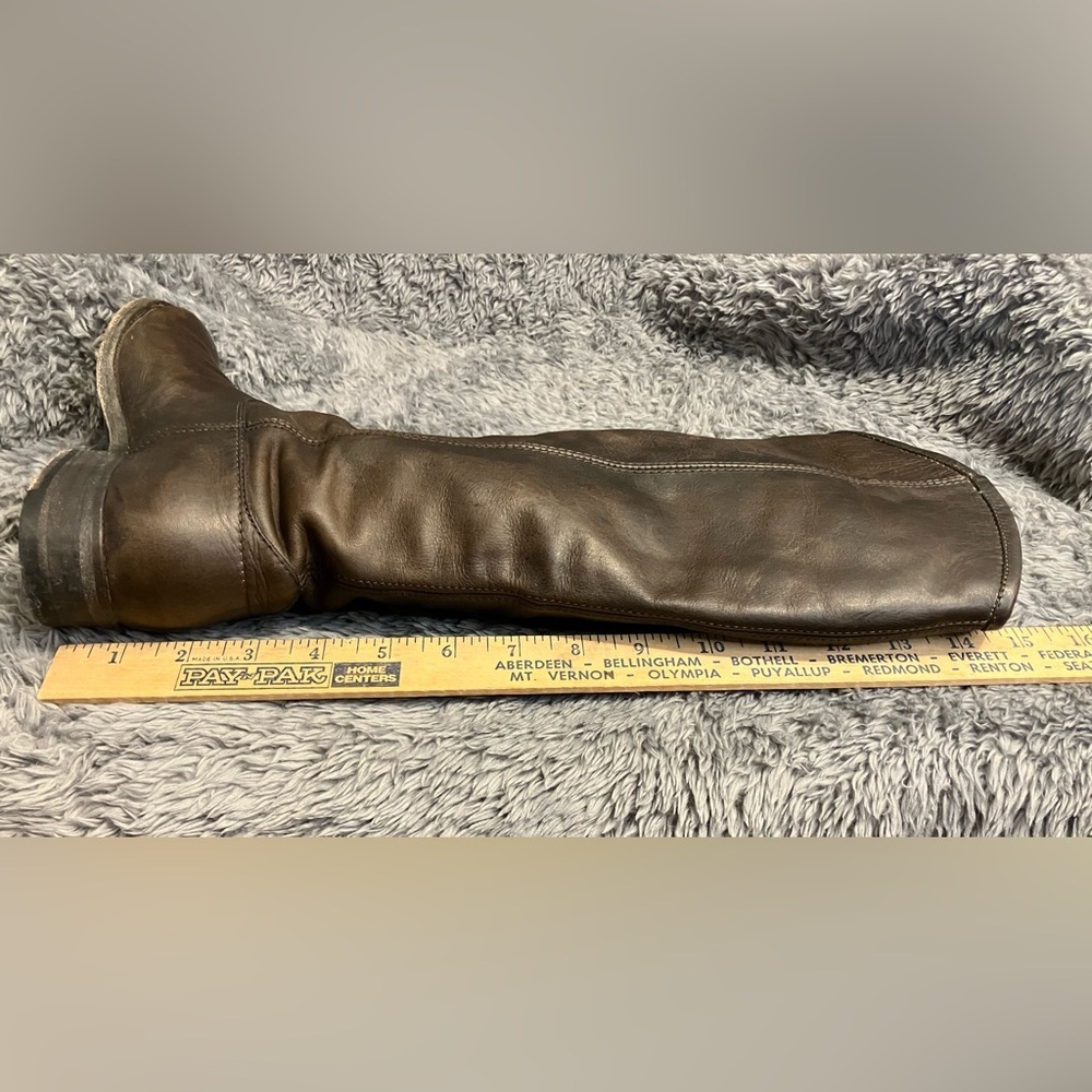 Frye Melissa Button Distressed Leather Women's Knee-High Riding Boots 6B - Picture 8 of 16